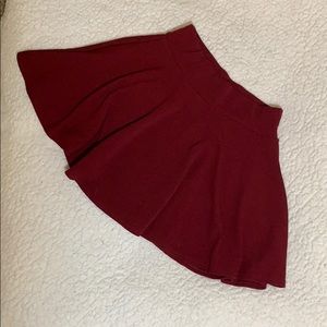 BOGO 50% OFF Burgundy Skater Skirt